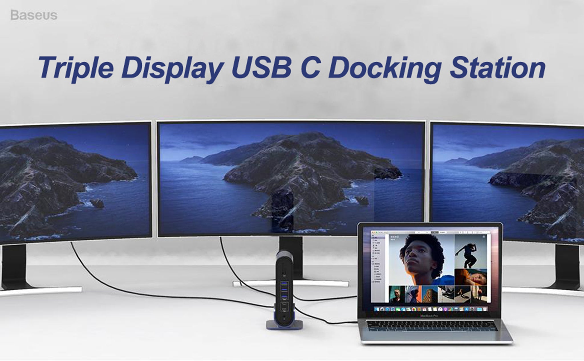 Baseus 17 in 1 3-Monitors Docking Station